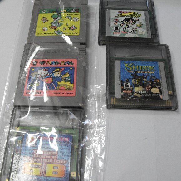 Gameboy Color Tetris games lot Yoshi's Egg, Hello Kitty face, Power Puff Girls - Picture 1 of 3